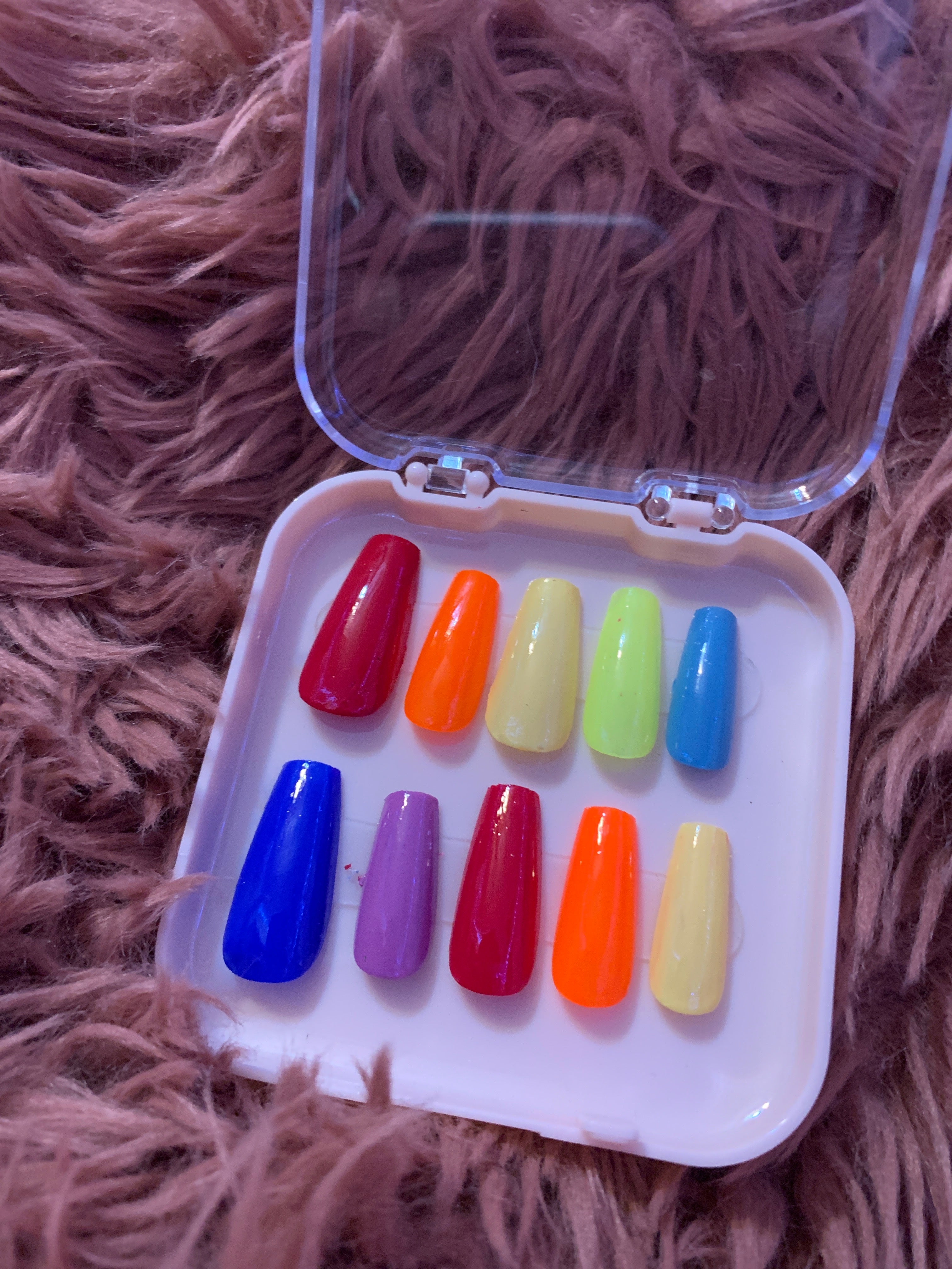 Rainbow pride collection press on nails