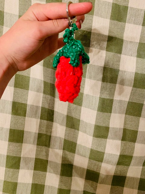 strawberry keychain