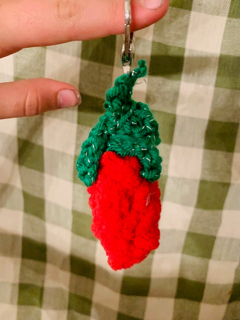 strawberry keychain